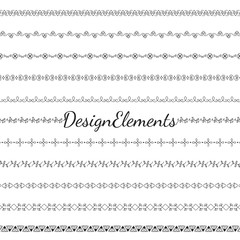 Collection of divider design element vectors