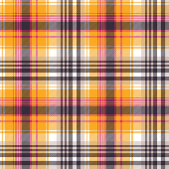 Orange plaid seamless pattern
