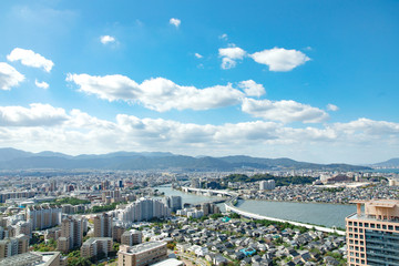 Obraz premium 都市風景 福岡市