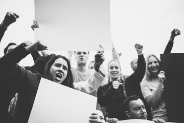 Group of angry activists is protesting