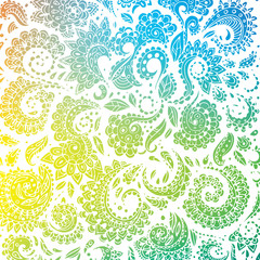Color seamless floral pattern