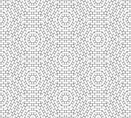 Abstract seamless black and white pattern