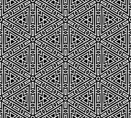 Abstract seamless black and white pattern