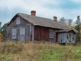 Old abandoned house on an island in Finnish Archipelago