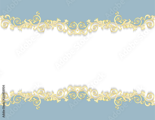 金の蔦模様のクラシックな背景素材 Wall Mural Wallpaper Murals Hiro