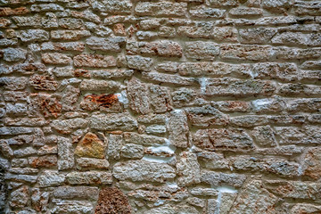 Old stone wall close-up.