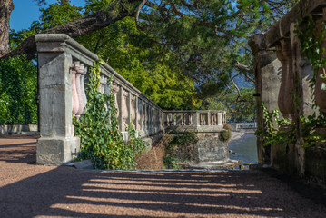A terrace on the lake of Lugano on a warm sunny day in Autumn - 3