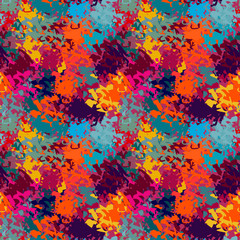 Abstract art grunge colorful seamless pattern