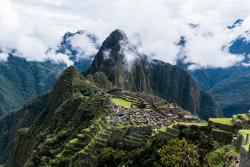 Travel destination Machu Picchu Inca ruins in Peru South America