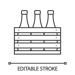 Beer case linear icon