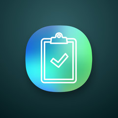 Clipboard with check mark app icon