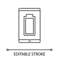 Smartphone high battery linear icon