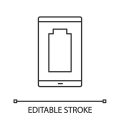 Discharged smartphone linear icon