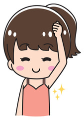 A woman whose armpit is beautiful