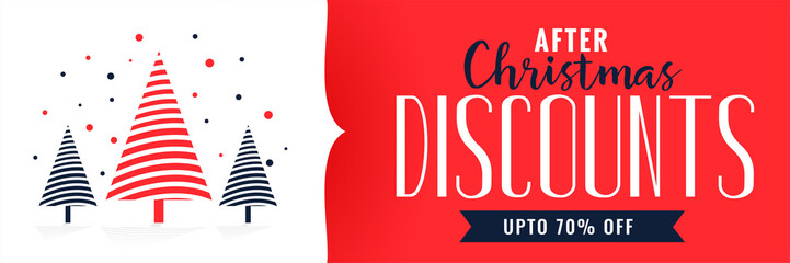 christmas discounts banner design template