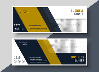 business presentation banner design in geometric shape