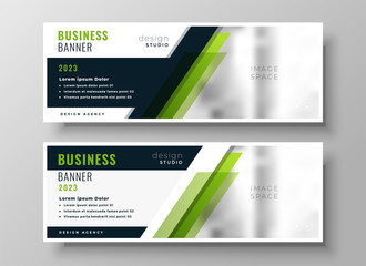 professional green business banner layout template