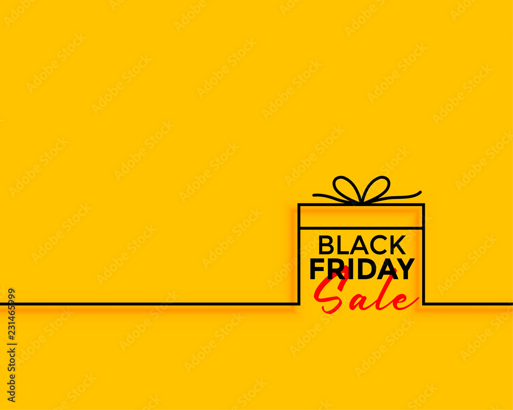 Wall mural black friday gift sale minimal background