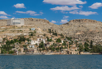 Halfeti, Turkey - Most of the village was submerged in the 1990s under the waters behind the dam on the Euphrates. Here in particular the old village nowadays