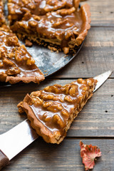 Caramel and nut tart