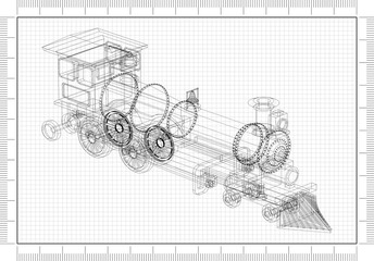 Classic Train Architect blueprint  © Marko