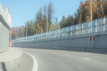 express way with blue sky background