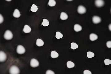close-up of Dot Metal Texture Background - Blurred black background
