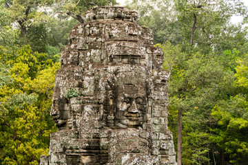 Fototapeta premium Angkor Wat is a temple complex in Cambodia and the largest religious monument in the world. Siem Reap, Cambodia. Artistic picture. Beauty world.