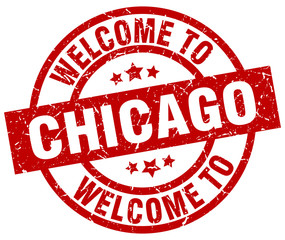 welcome to Chicago red stamp
