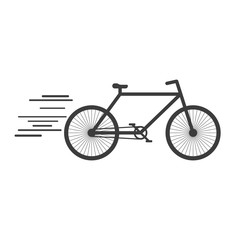 Riding bike icon. Vector illustration.