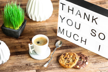 light box message : Thank you so much