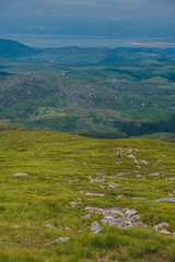 Fototapeta na wymiar Irish mountains view from Carrauntoohil in summer