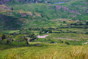 Fototapeta premium Irish mountains view from Carrauntoohil in summer