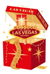 Las Vegas Christmas gift box