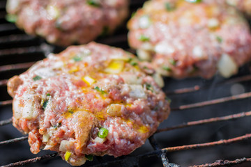 raw minced meat cooking cutlets
