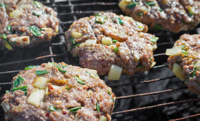 raw minced meat cooking cutlets