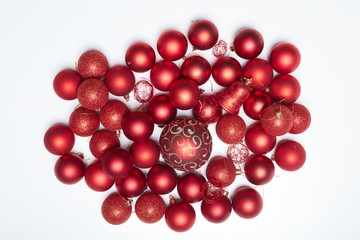 Christmas decoration on white background