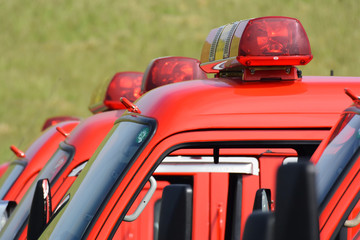 消防車の赤色灯