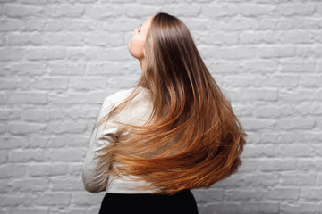 Sick, cut and healthy hair care keratin.