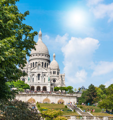 Sacre Coeur cathedral in Montmartre