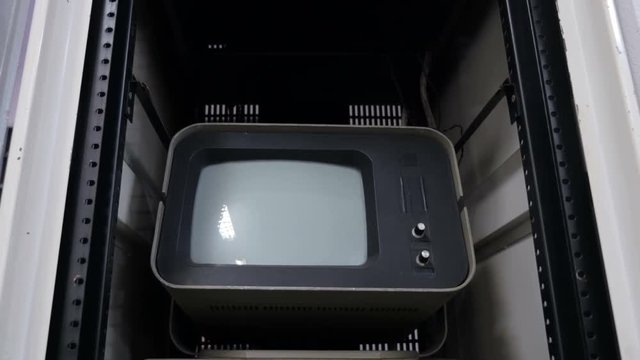 Old computer with CRT monitor
