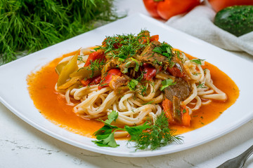 Uighur lagman Uzbek cuisine