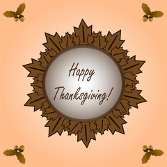 happy thanksgiving card vector illustration