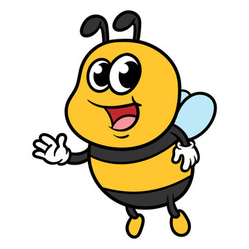 Cartoon Friendly Bee Character