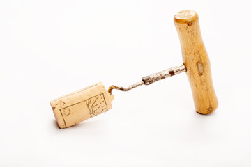 corkscrew with cork