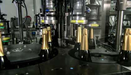 Abstract, blur, bokeh background, defocusing - image for the background. Champagne in France manufacturing concept