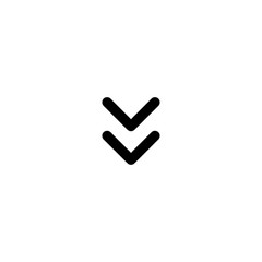 Chevrons down vector icon isolated on background. Trendy sweet symbol. Pixel perfect. illustration EPS 10.