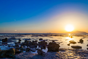 Fototapeta na wymiar Nature seascape in Sharm-El-Sheikh, Egypt over Tiran island, Red sea, Saudi Arabia