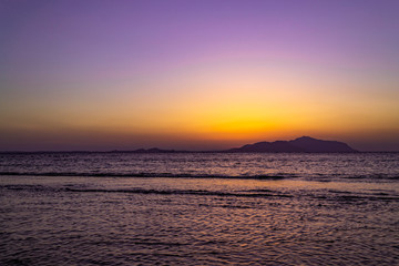 Nature seascape in Sharm-El-Sheikh, Egypt over Tiran island, Red sea, Saudi Arabia