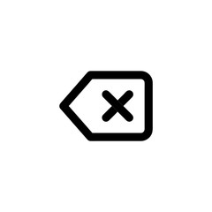 Delete vector icon isolated on background. Trendy sweet symbol. Pixel perfect. illustration EPS 10.